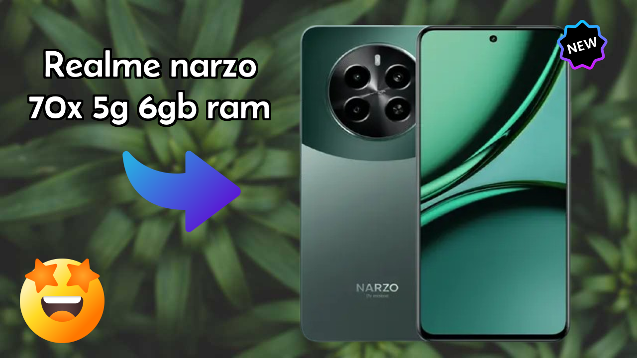 Realme Narzo 70x 5G 6GB RAM Display Size: 6.72 Inches (17.07 Cm) Screen Quality